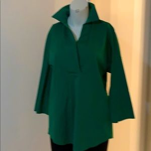 Lafayette 148 blouse in Green colour